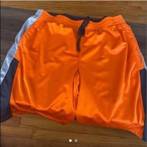 Reversible Gray and Orange Basketball Shorts